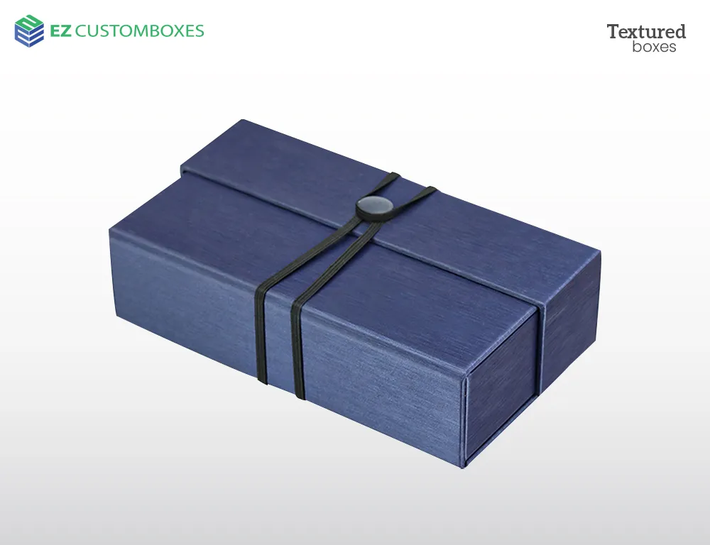 How do textured boxes enhance product packaging()